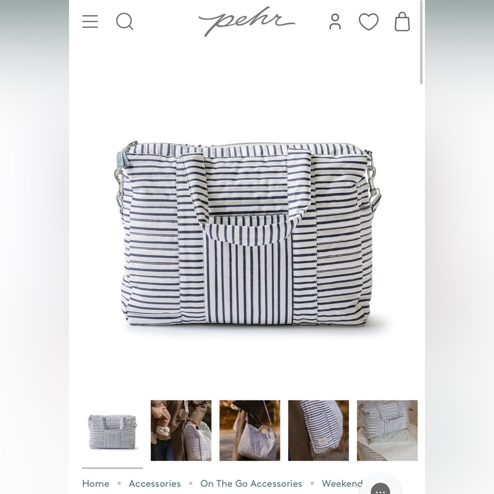 PEHR Striped Weekender Bag